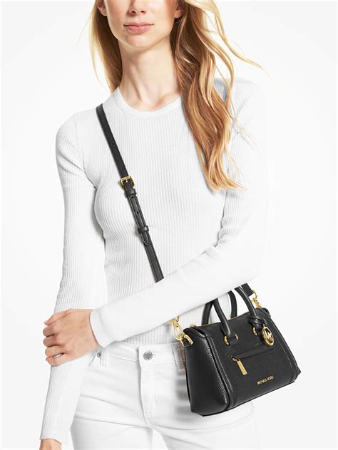 michael kors carine|Michael Kors carine leather satchel.